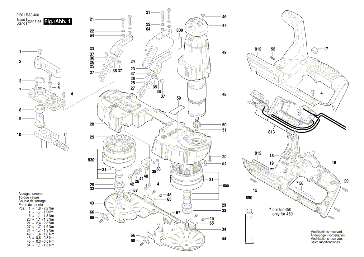 New Genuine Bosch 1619PB4350 Lower guard