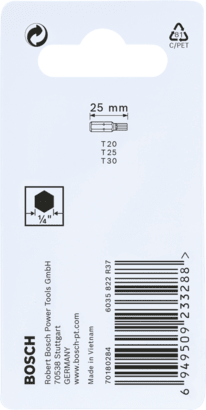 New Genuine Bosch 2608522475 Impact Control Internal Torx Screwdriver Bit Pack