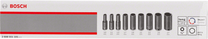 New Genuine Bosch 2608551101 Impact Control Socket Set For rotary