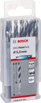 New Genuine Bosch 2608577223 HSS Twist Drill Bit PointTeQ For rotary