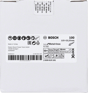 New Genuine Bosch 2608619181 X-LOCK R780 Best for Metal and Inox Fibre Sanding