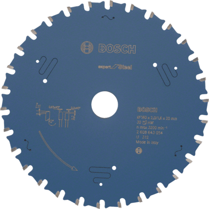 New Genuine Bosch 2608643054 Expert for Steel Circular Saw Blade