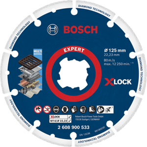 New Genuine Bosch 2608900533 EXPERT Diamond Metal Wheel X-LOCK Cutting Disc