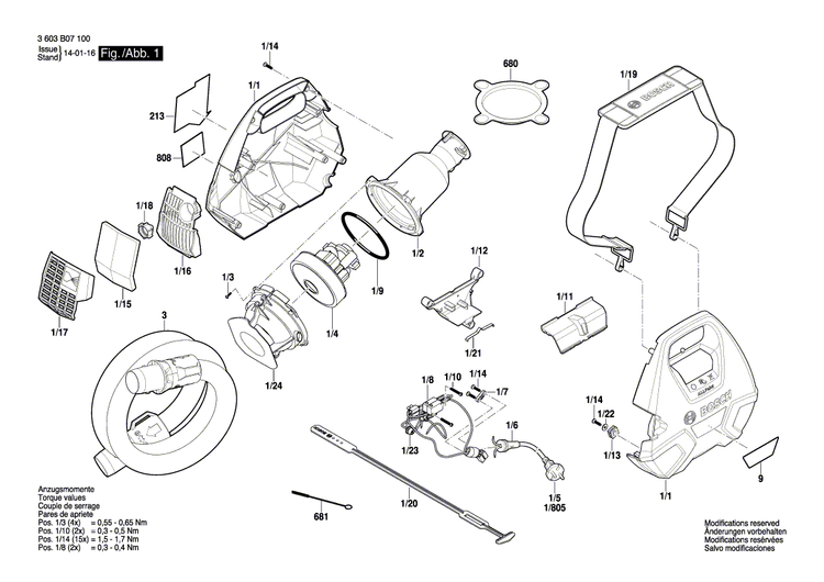 New Genuine Bosch 2609006609 spray gun