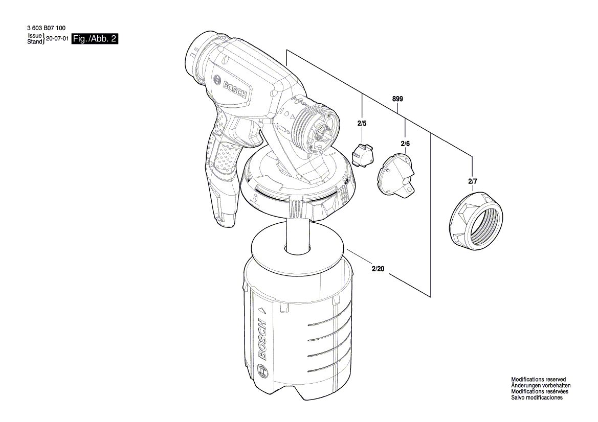 New Genuine Bosch 2609006609 spray gun