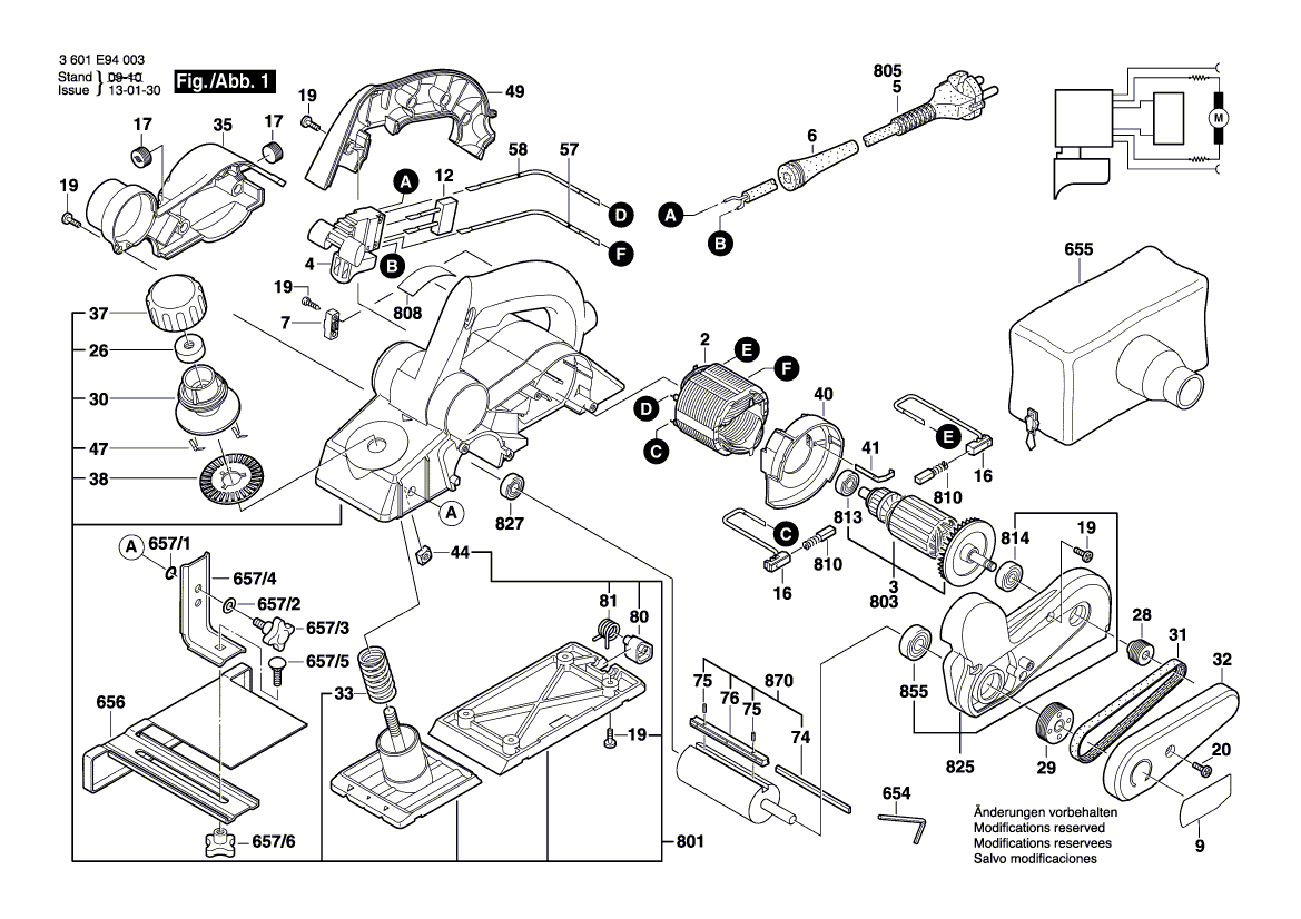 New Genuine Bosch 2609100805 Handle