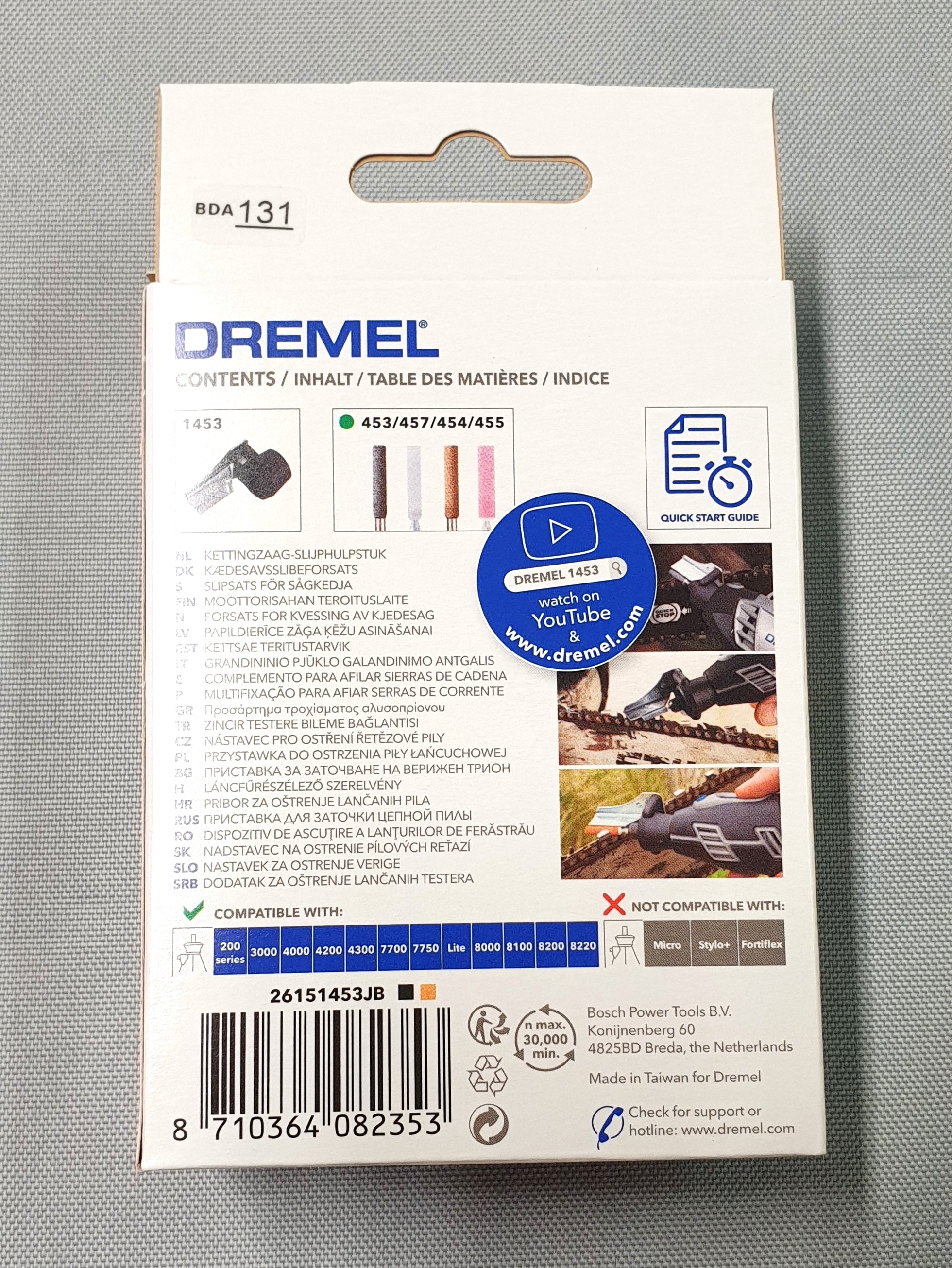 New Genuine Dremel 1453 Chainsaw Sharpening Attachment