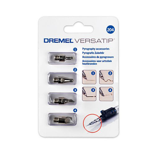 New Genuine Dremel 26150204JA ® VersaTip Pyrography Accessories Set (204)