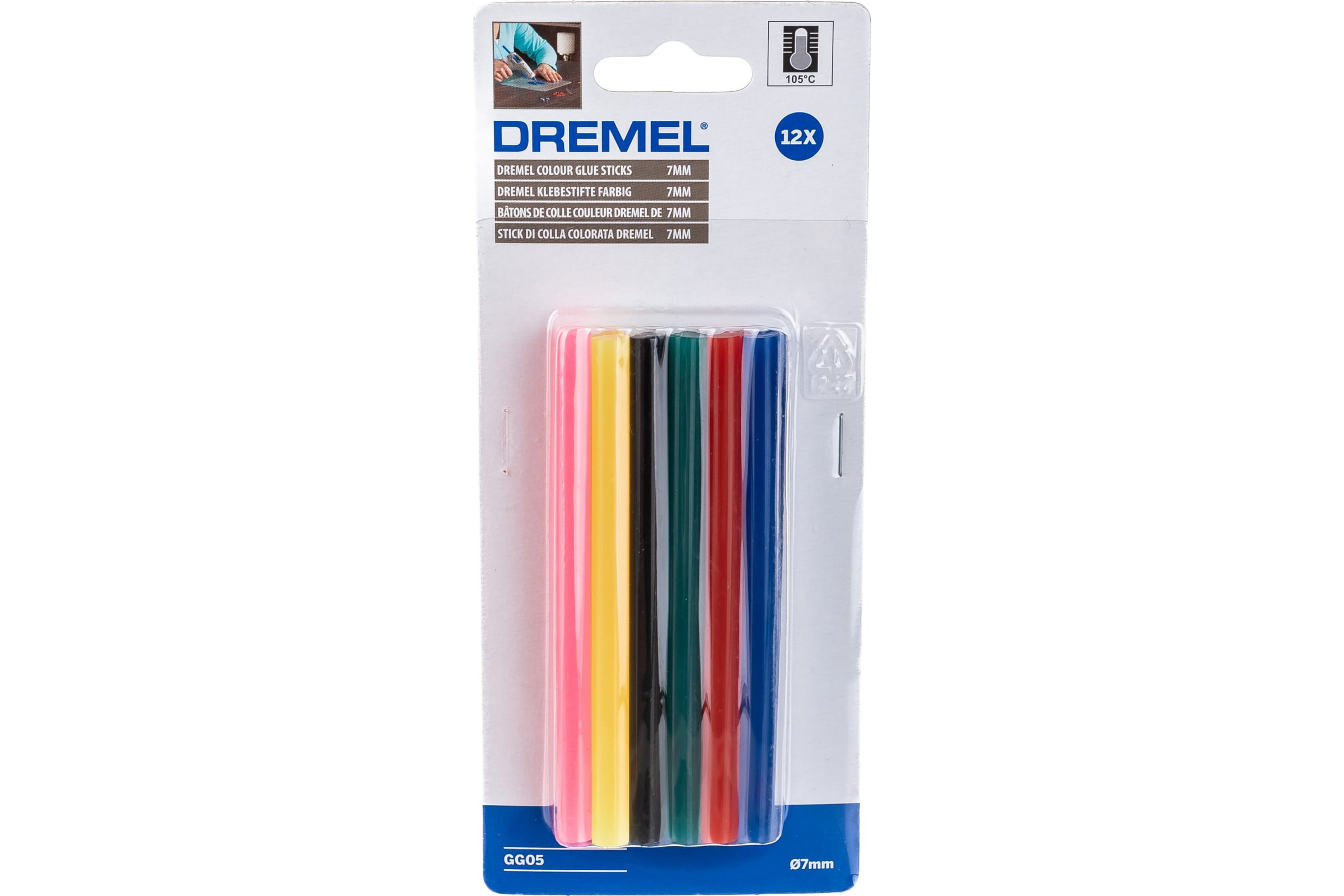 New Genuine Dremel 2615GG05JA ® 7 mm Colour Sticks GG05 Colour Glue Sticks 7mm