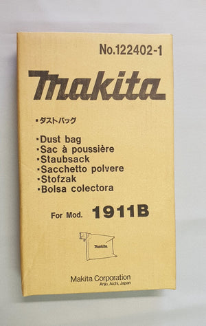 New Genuine Makita 122402-1 Dust Bag for 1911B