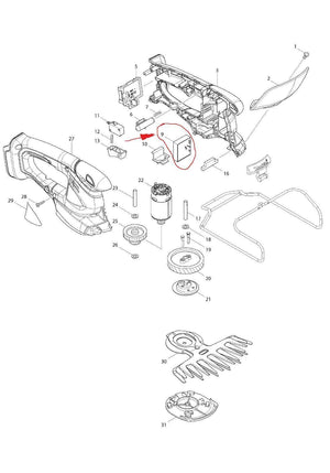 New Genuine Makita 620117-9 Controller for UM166D BUM166 14,4V