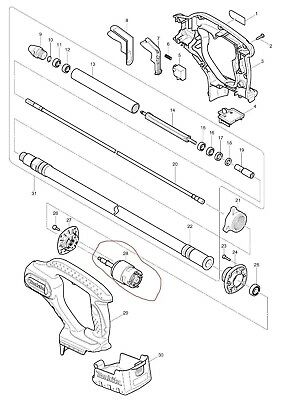 New Genuine Makita 629497-0 DC Motor DVR450 BVR350/450/850