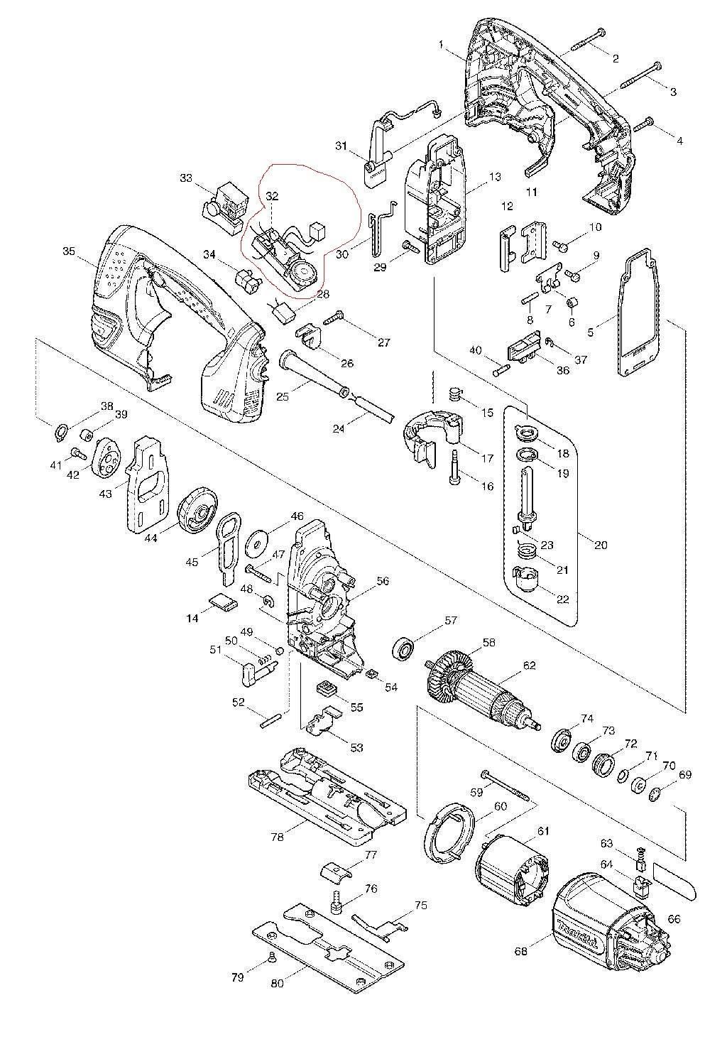 New Genuine Makita 631766-7 Controller for 4350FCT 240V