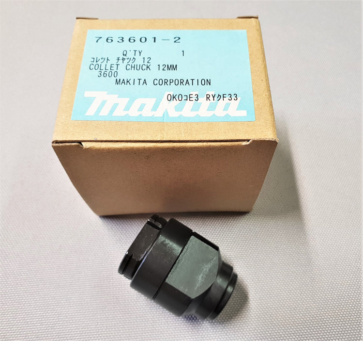 New Genuine Makita 763601-2 Collet Chuck 12mm for 3600BR