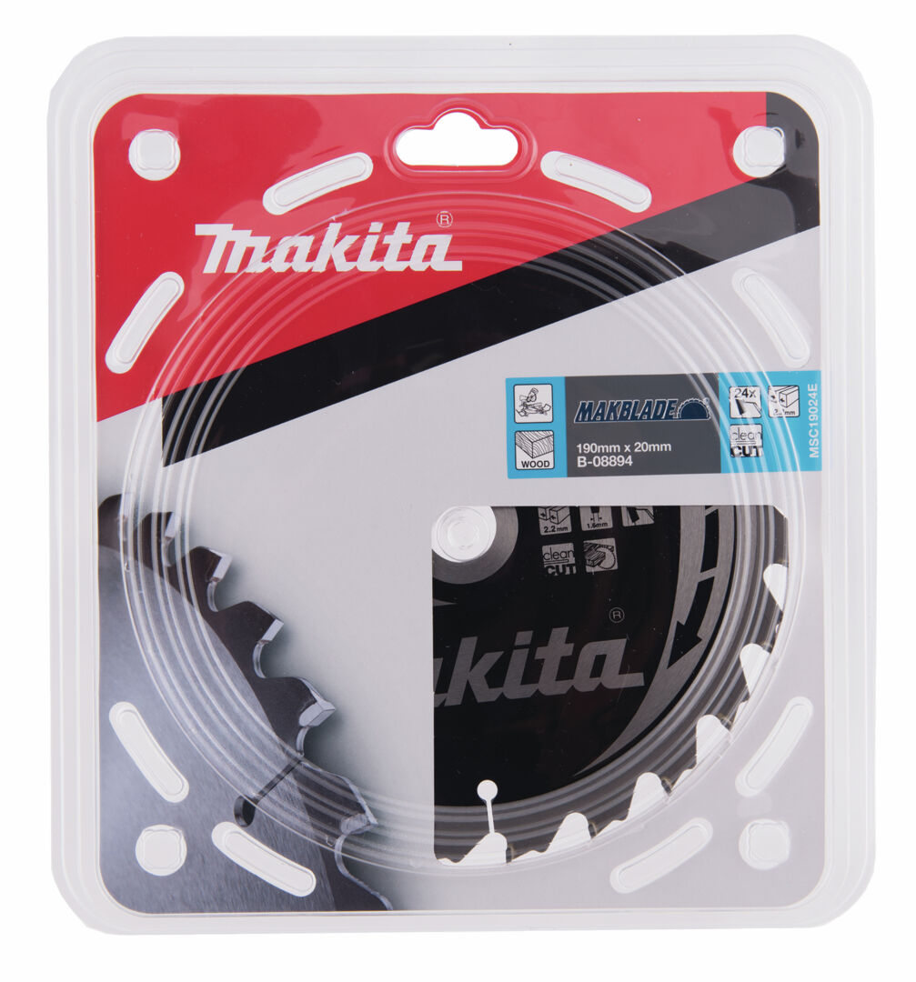 New Genuine Makita B-08894 Saw Blade 190 X 20 X 2,2MM 24T 5° MAKBLADE LS0714