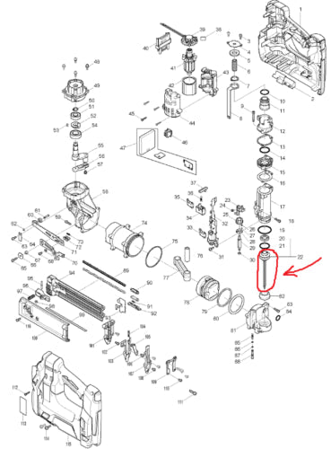 New Makita 135644-8 Driver Assembly for DBN500 XNB01