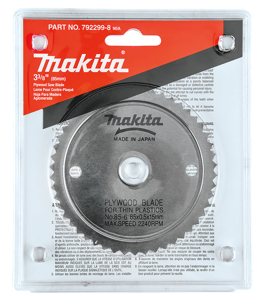 New Makita 792299-8 Plywood Circular Saw Blade 85x15x0,5mm 50T for HS300 HS301