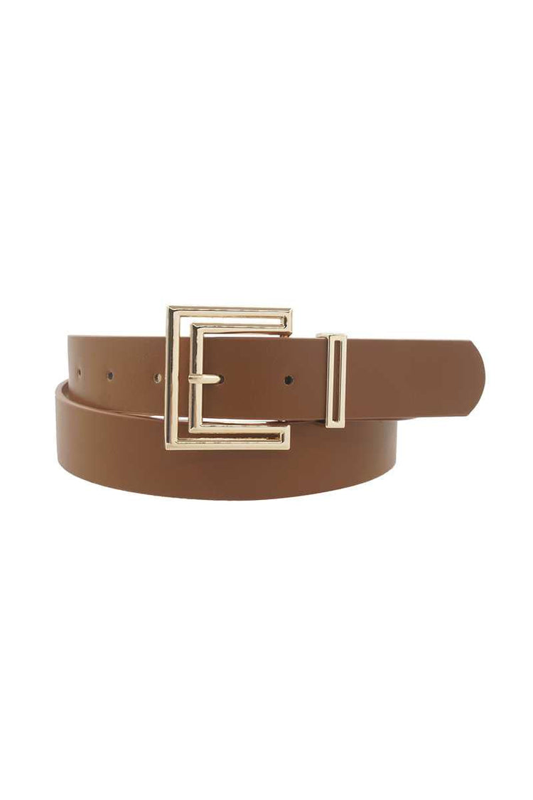 Outline Cutout Square Buckle Belt