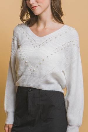 Pearl details sweater