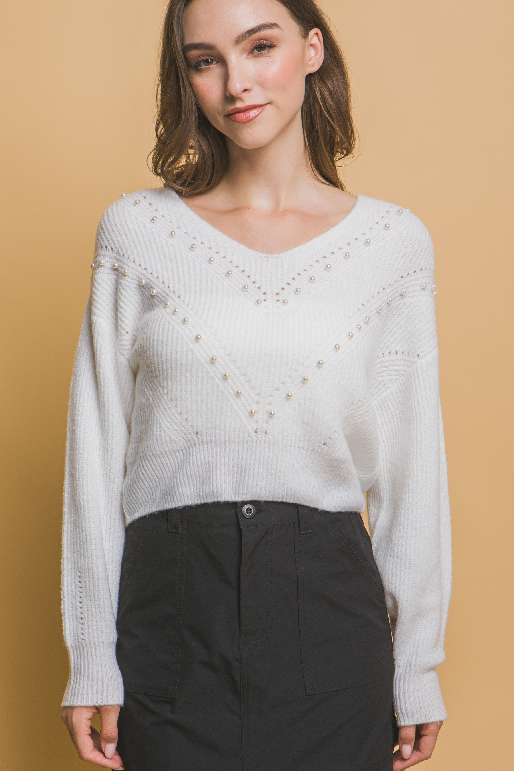 Pearl details sweater