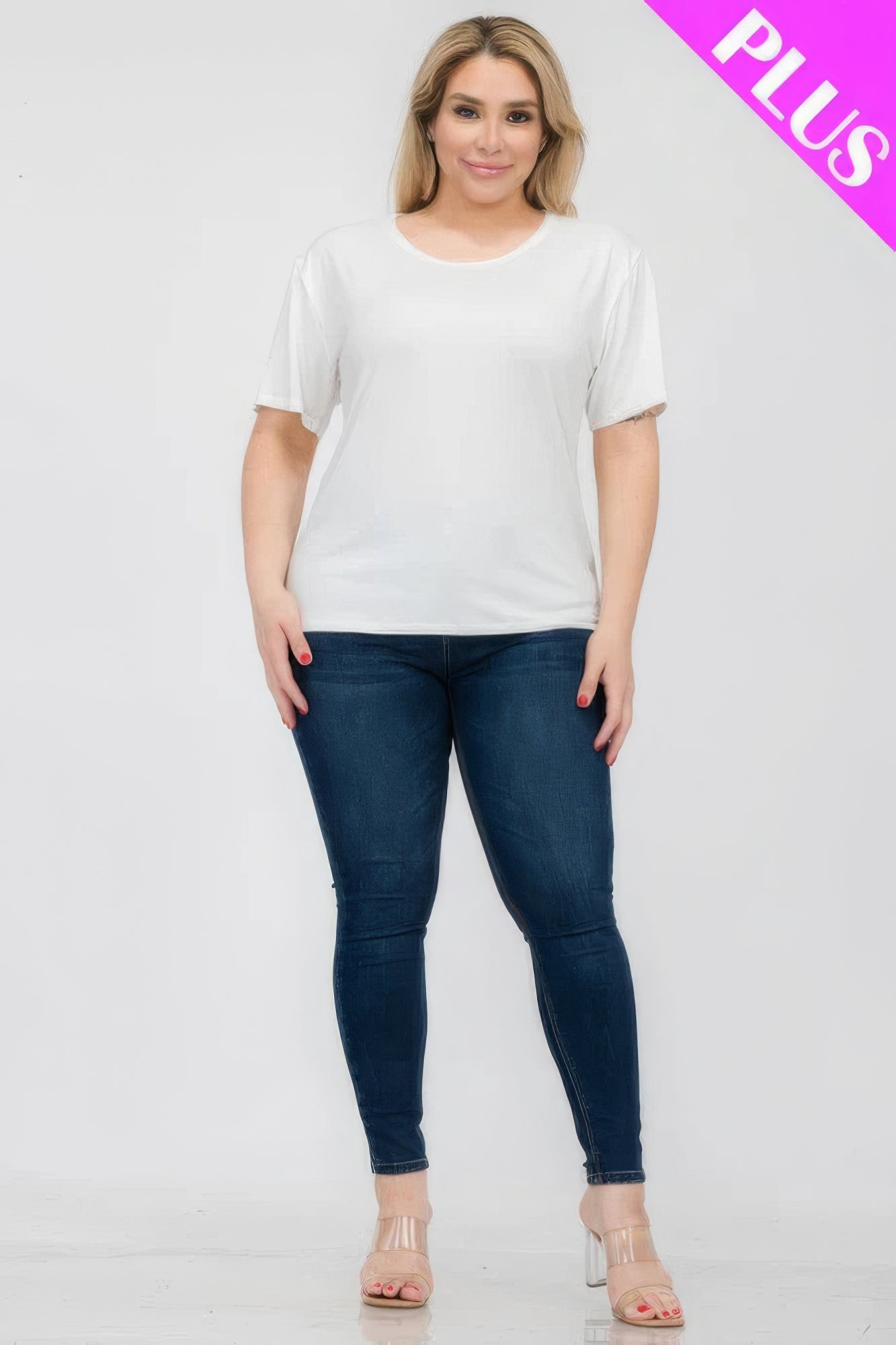 Plus Size Basic Short Sleeve T-shirt