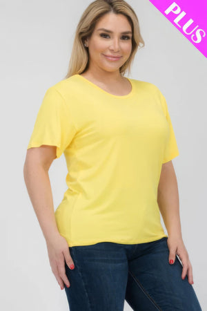 Plus Size Basic Short Sleeve T-shirt