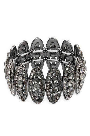 Rhinestone Oval Stretch Bracelet