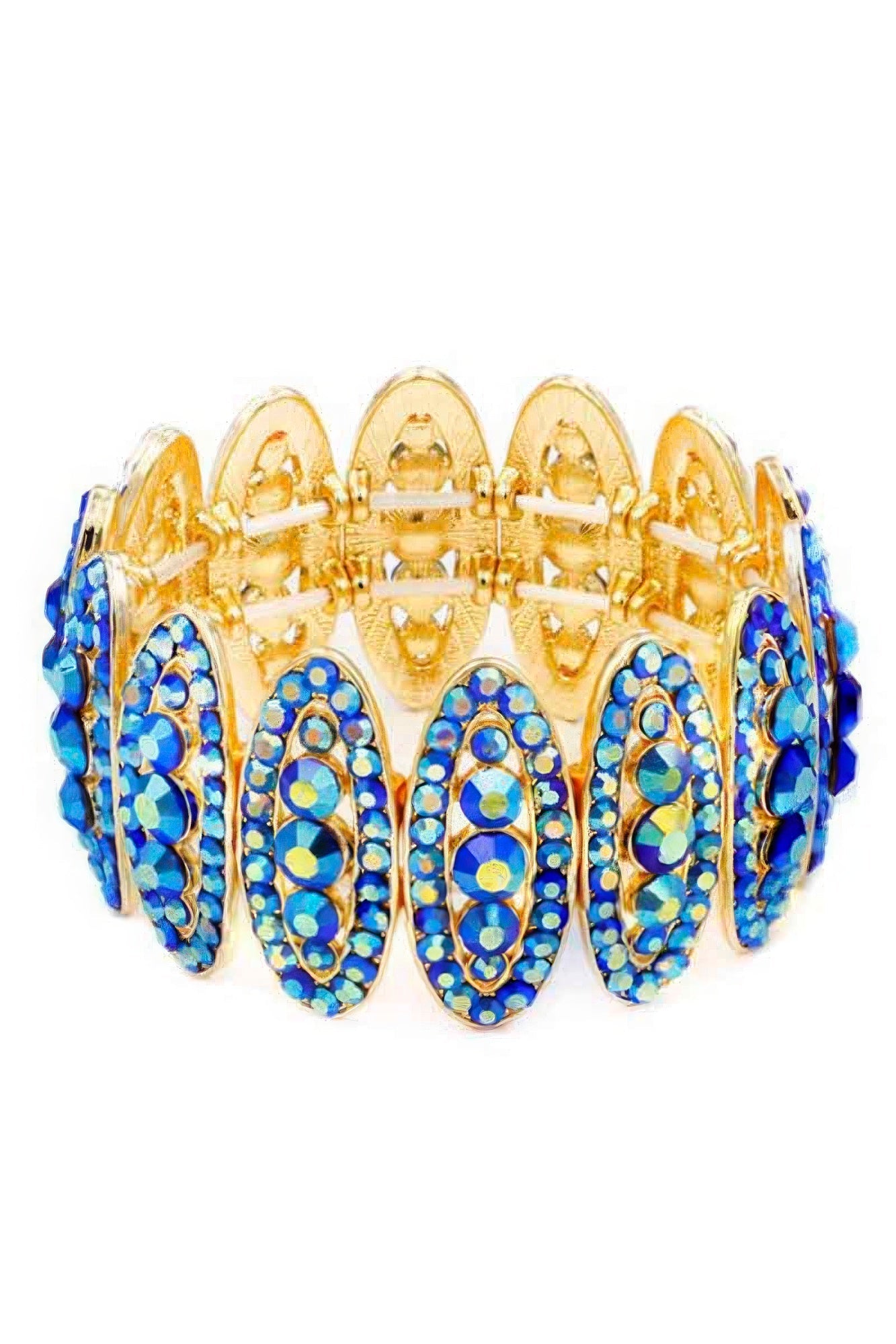 Rhinestone Oval Stretch Bracelet