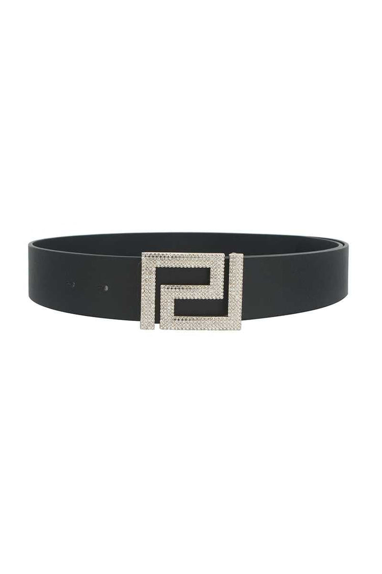 Rhinestone Pave Geo Shape Belt