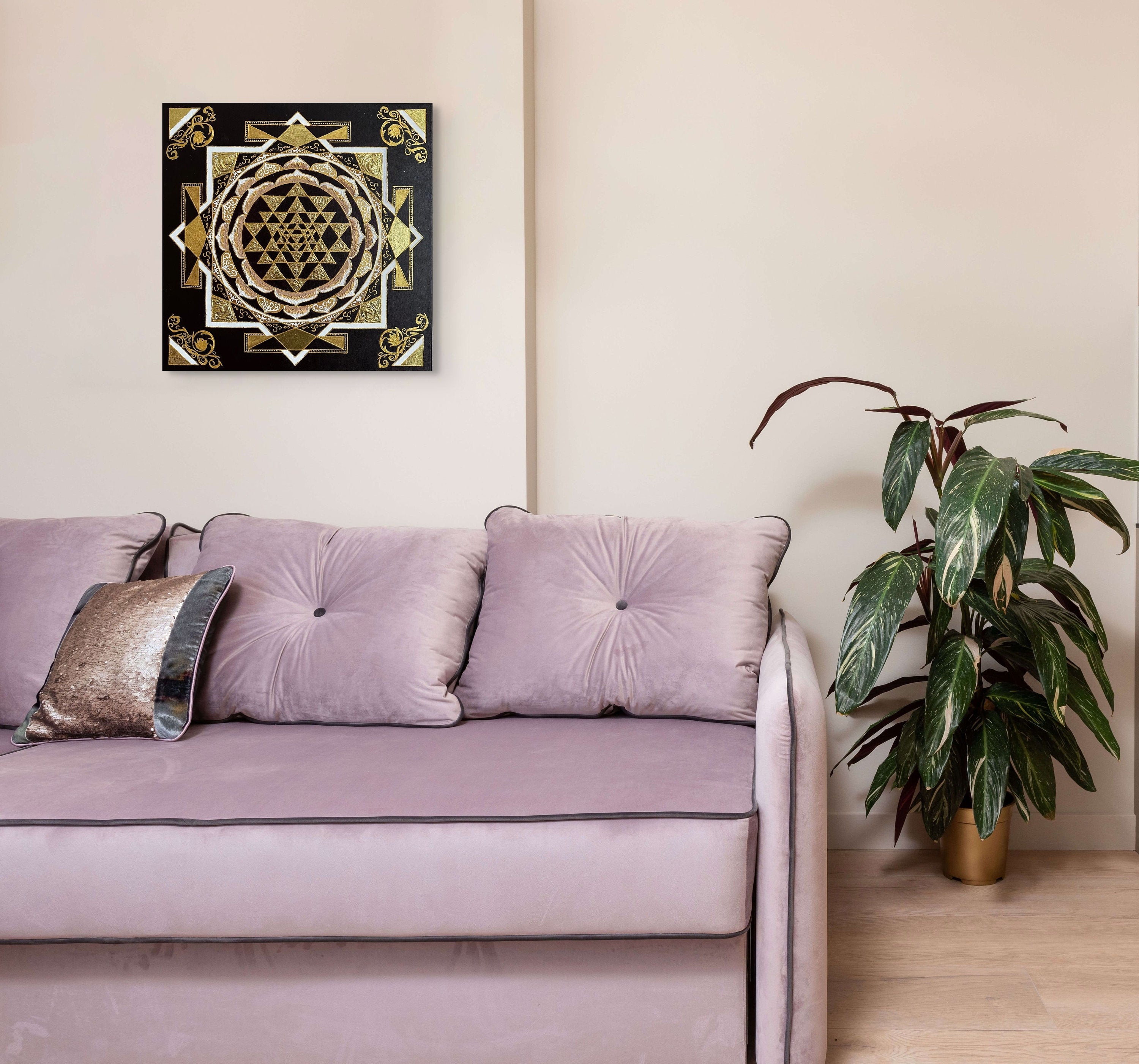 Sri Yantra mandala, energy painting, sacred geometry