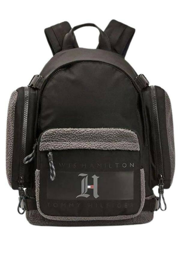 Tommy Hilfiger Mens Black Backpack - Sleek and Stylish for Everyday Use