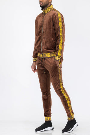 Track Set Velour Status Print Suit