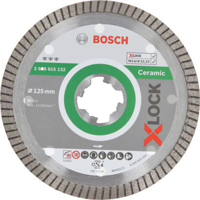 New Genuine Bosch 2608615132 X-LOCK Best for Ceramic Extra Clean Turbo Diamond