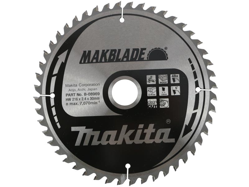 Neue echte Makita B-08969 Makblade Miter Saw Blade 216x2.4x30mm 48t