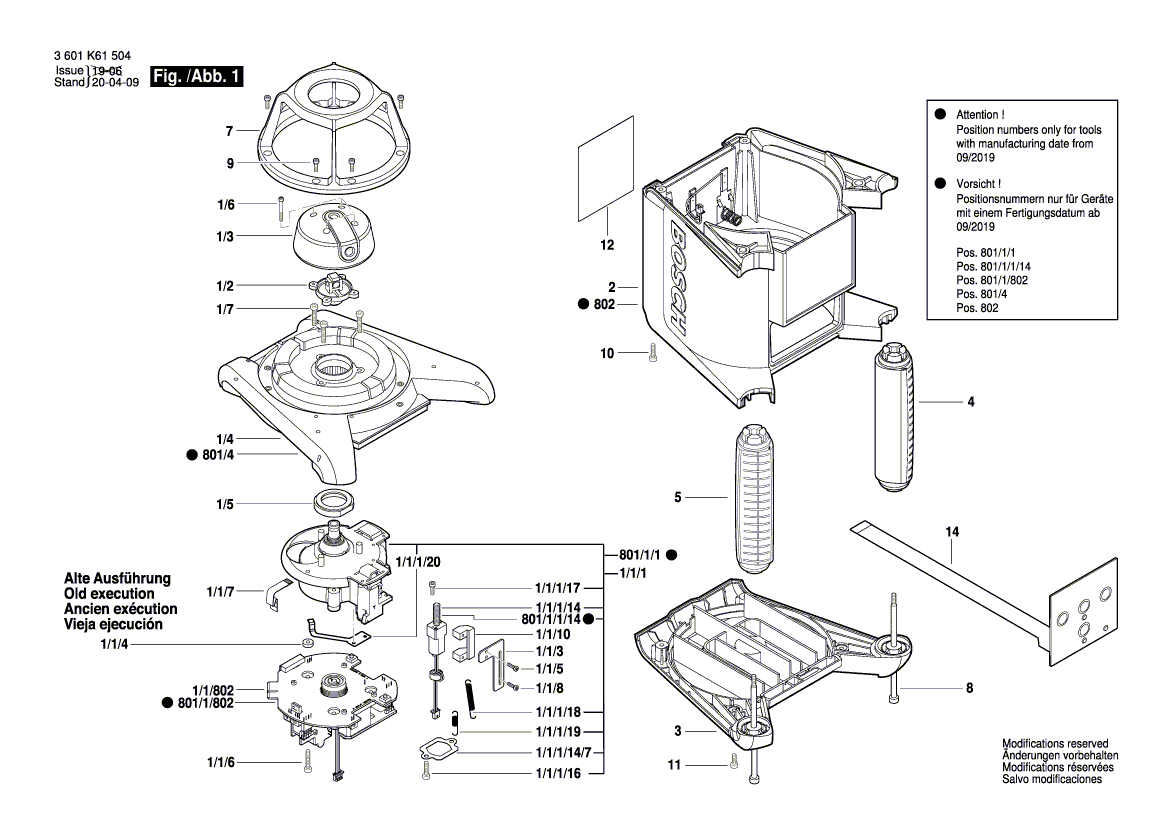 Ny ekte Bosch 2610A12340 Boligsamling