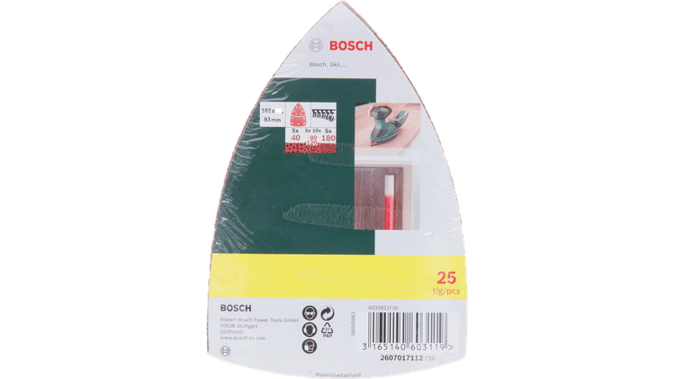 Новый подлинный Bosch 2607017112 25 частей шлифовальный лист для мультиплендов, Grit