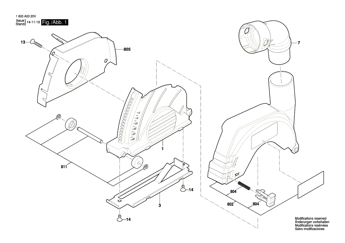 New Genuine Bosch 1600A005C1 Metal Hood