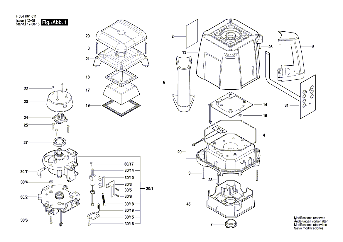 Neues echtes Bosch 1600A01NM2 -Leveling -Element