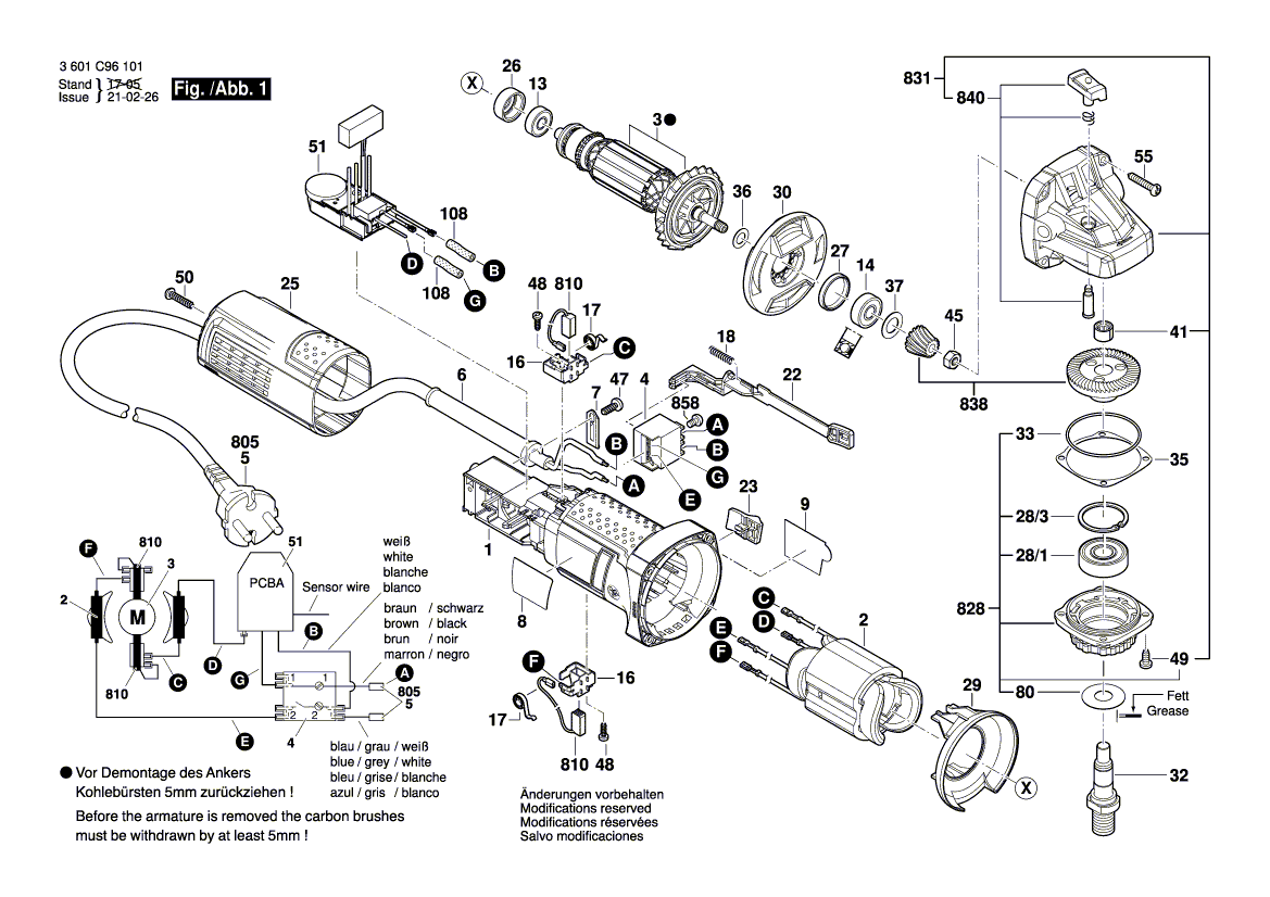 Nieuwe echte Bosch 1619p14111 Set van versnellingen