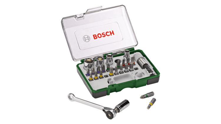 Nieuwe echte Bosch 2607017160 schroevendraaierbit set 27 stuks met ratelpromo