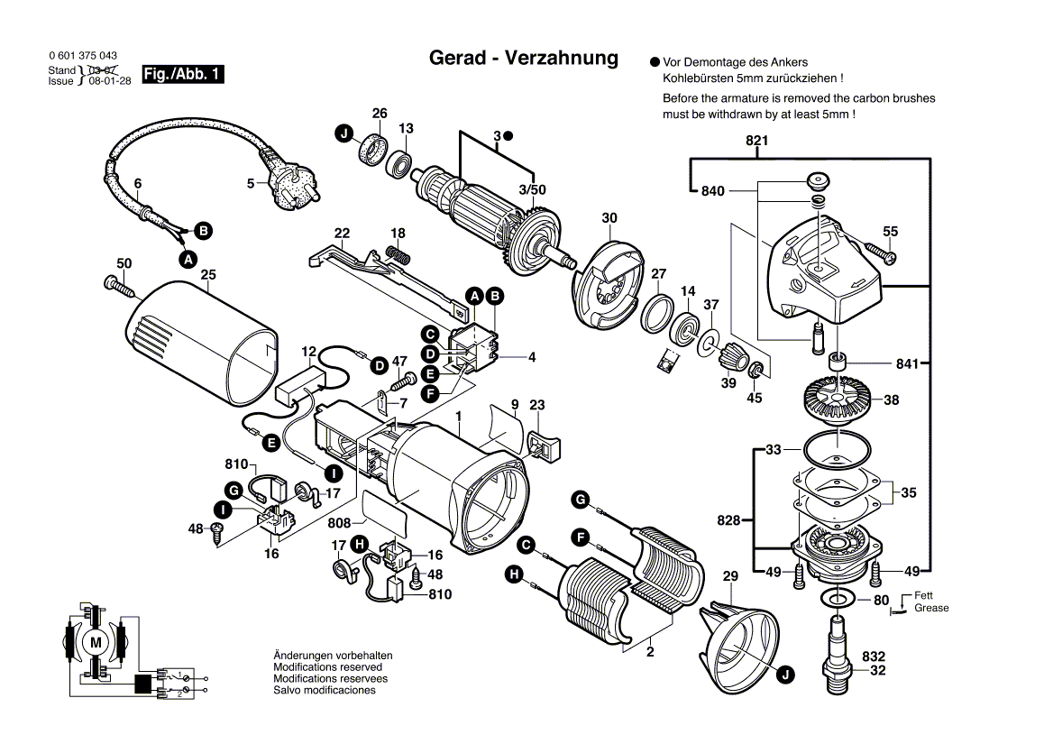 Neue originale Bosch 1605500194 Gehäusedeckel 