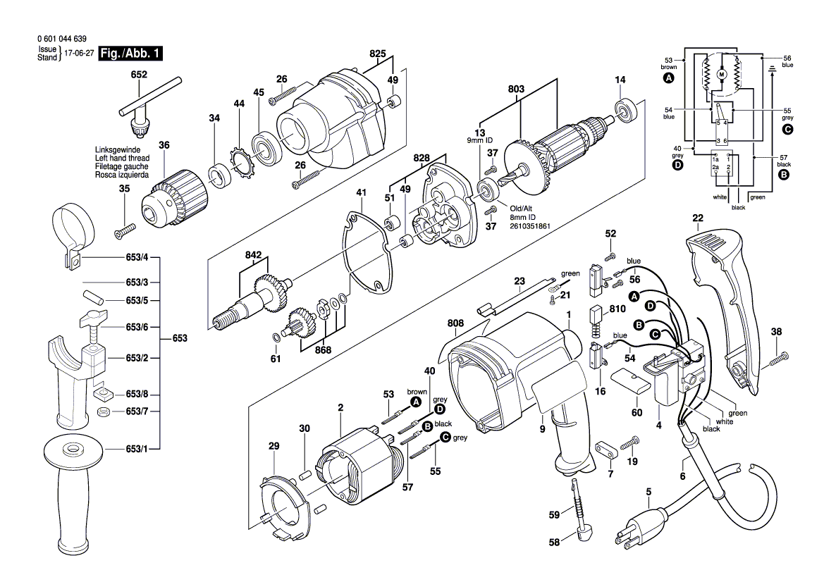 Neues echtes Bosch 2610998100 Motorgehäuse