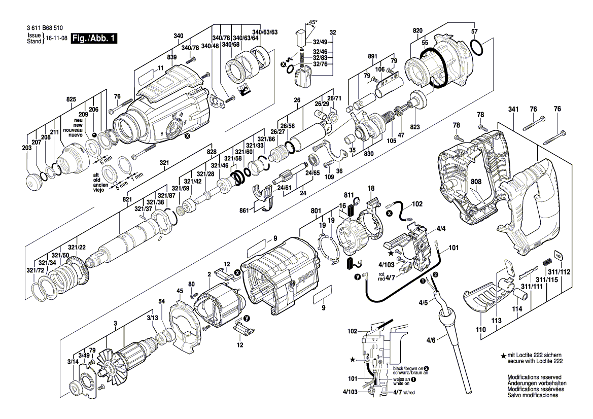 Nieuwe echte Bosch 1601035008 kabelclip