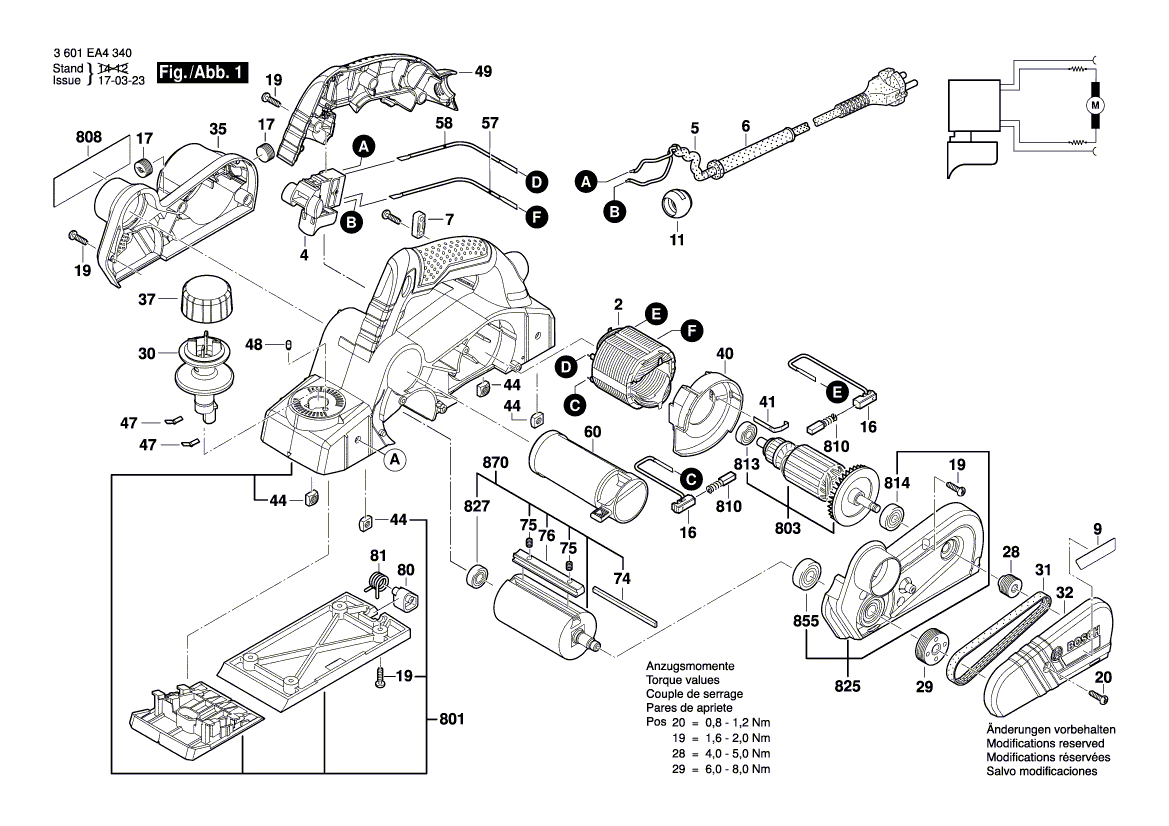 Nouveau véritable Bosch 160111A834 Plaque signalétique