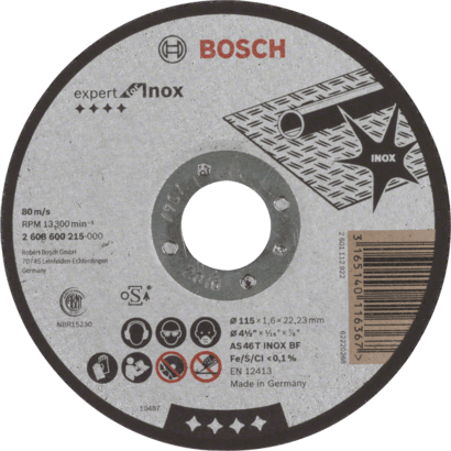 Nieuwe echte Bosch 2608600215 Expert voor Inox Cutting Disc voor kleine hoek