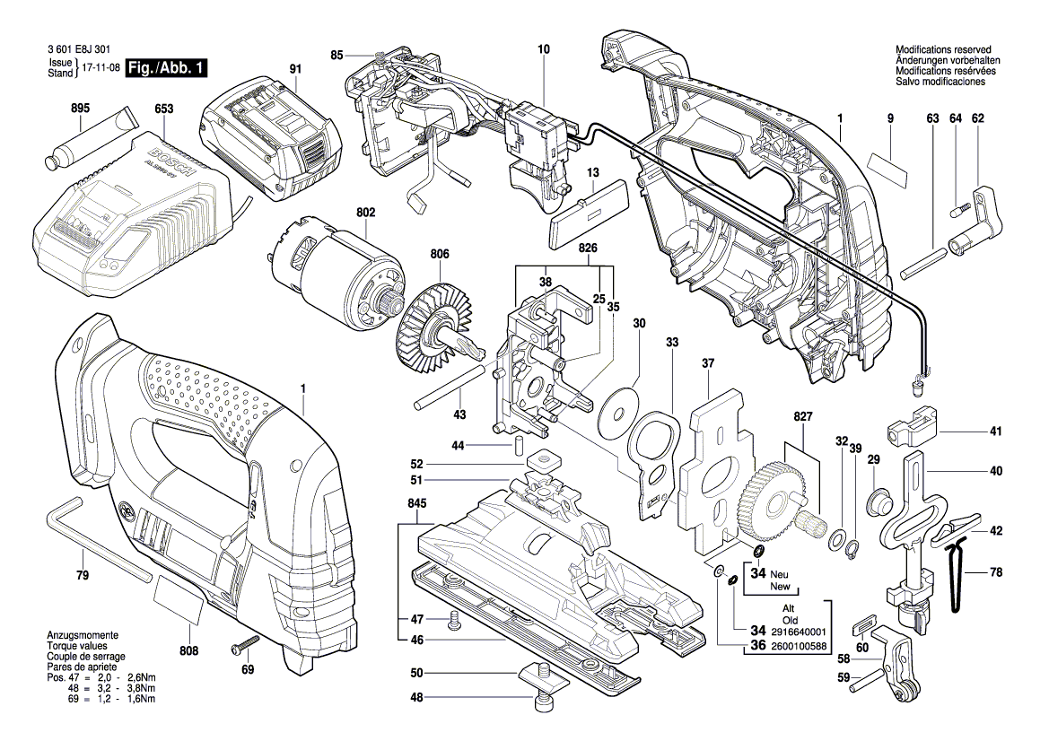 Nouveau authentique Bosch 1600A008C6 RETOUR