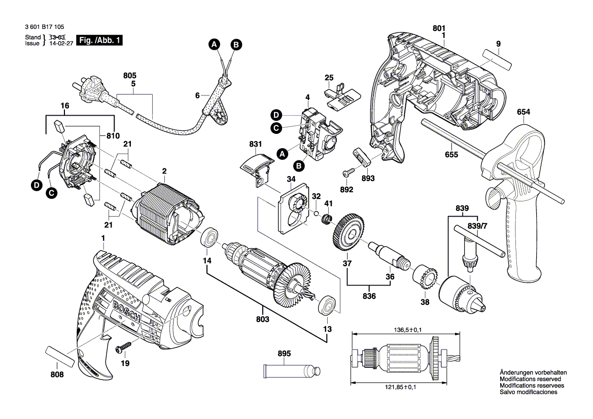 Новая подлинная Bosch 160111A3YV