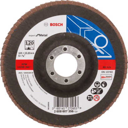 Nouveau véritable Bosch 2608607356 Expert X551 pour les disques à rabat en métal, version droite