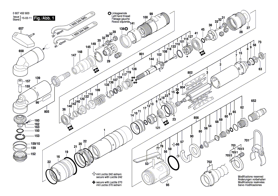 New Genuine Bosch 3609201579 Straight Pin