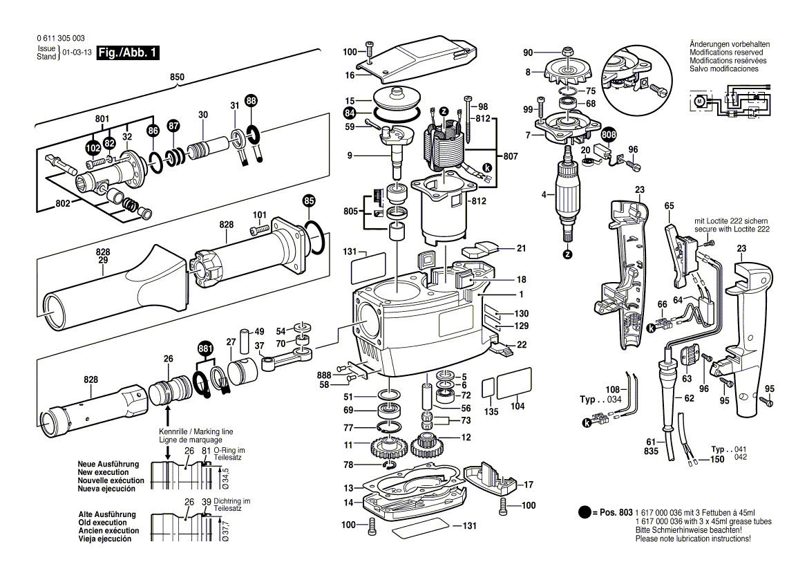 Ny ekte Bosch 1613120015 Striker Pin